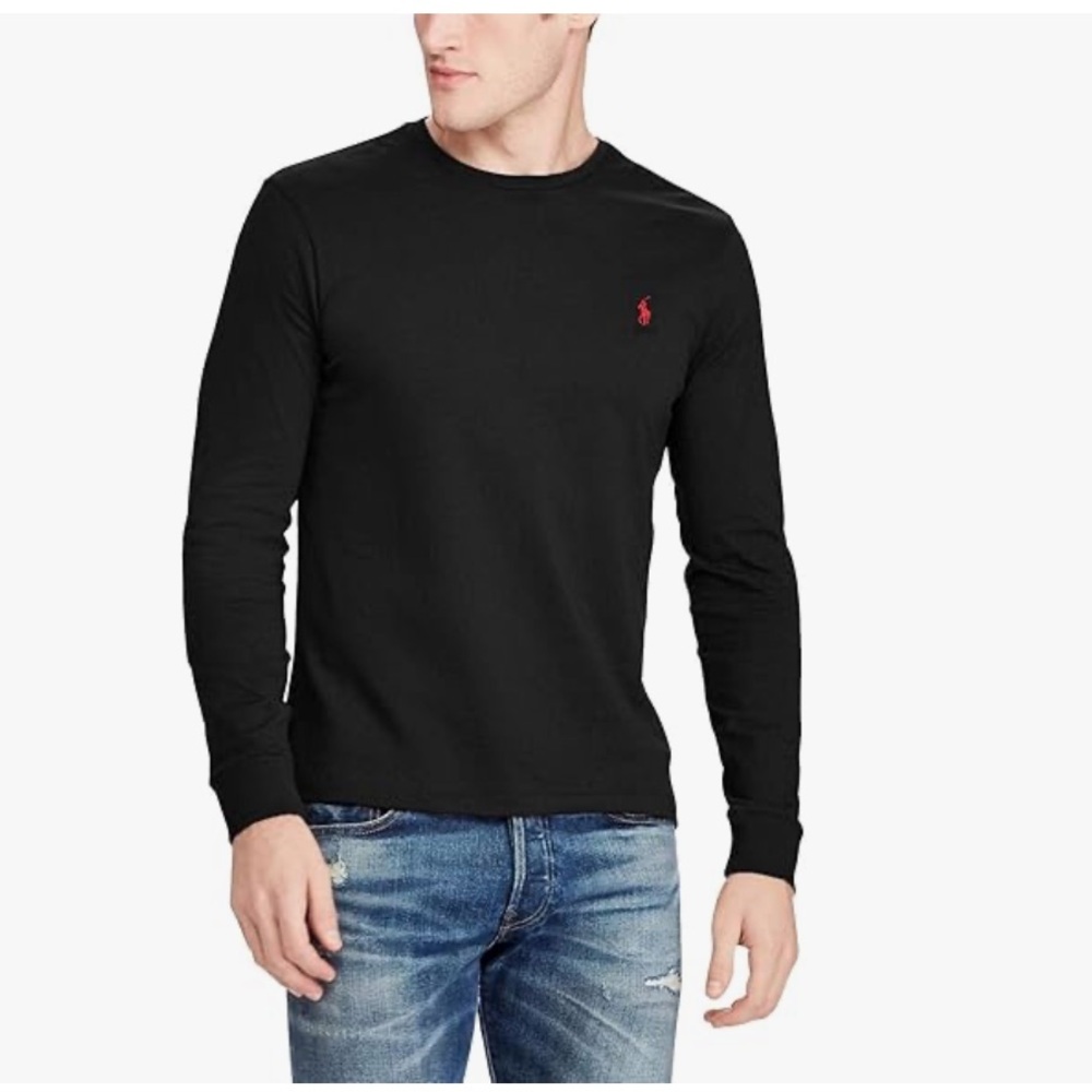 Polo Ralph Lauren Soft Cotton Long Sleeve T-Shirt Charcoal Gray